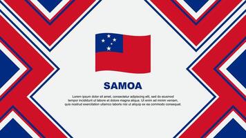 Samoa Flag Abstract Background Design Template. Samoa Independence Day Banner Wallpaper Vector Illustration. Samoa Vector