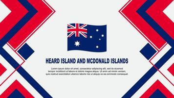 Heard Island And McDonald Islands Flag Abstract Background Design Template. Banner Wallpaper Vector Illustration. Banner