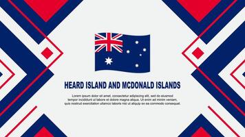 Heard Island And McDonald Islands Flag Abstract Background Design Template. Banner Wallpaper Vector Illustration. Template