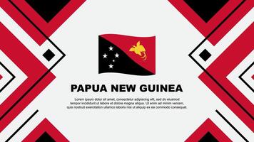 Papua New Guinea Flag Abstract Background Design Template. Papua New Guinea Independence Day Banner Wallpaper Vector Illustration. Papua New Guinea Illustration