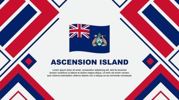 Ascension Island Flag Abstract Background Design Template. Ascension Island Independence Day Banner Wallpaper Vector Illustration. Ascension Island Flag