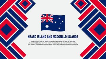 Heard Island And McDonald Islands Flag Abstract Design Template. Banner Wallpaper Vector Illustration. Background