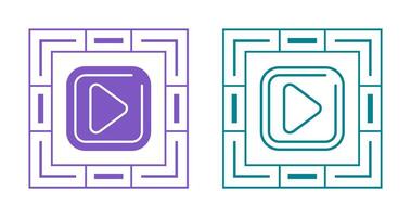 Play Sqaure Vector Icon