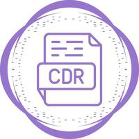 icono de vector de cdr