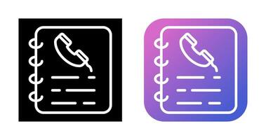 Phone Book Vector Icon