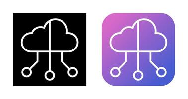 Hybrid Cloud Vector Icon