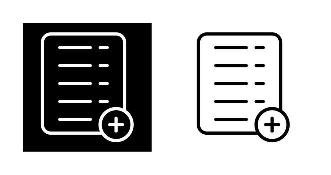 añadir documento vector icono