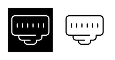 icono de vector de puerto ethernet