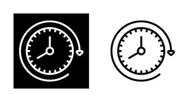 Clock with arrow Vector Icon