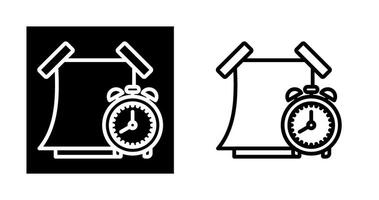 pegajoso Nota con alarma clo vector icono