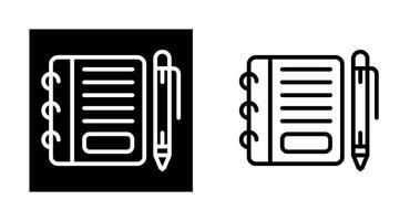 Notepad with pen Vector Icon