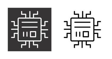 icono de vector de microchip