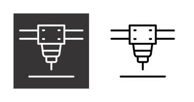 láser corte máquina vector icono