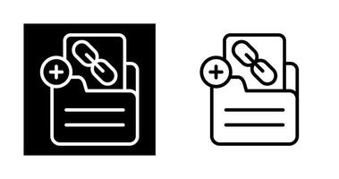 Document Insert Link Vector Icon