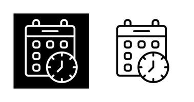 Calender Clock Vector Icon