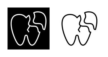 Broken Tooth Vector Icon