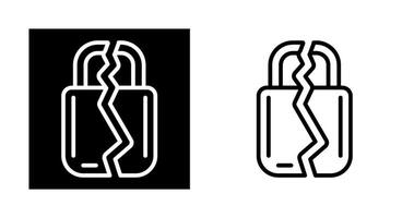 Brocken Padlock Vector Icon
