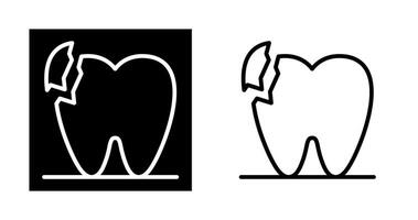 Broken Teeth Vector Icon