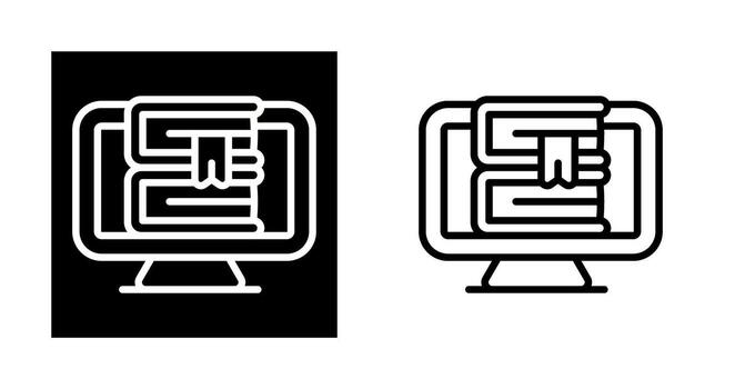 icono de vector de computadora