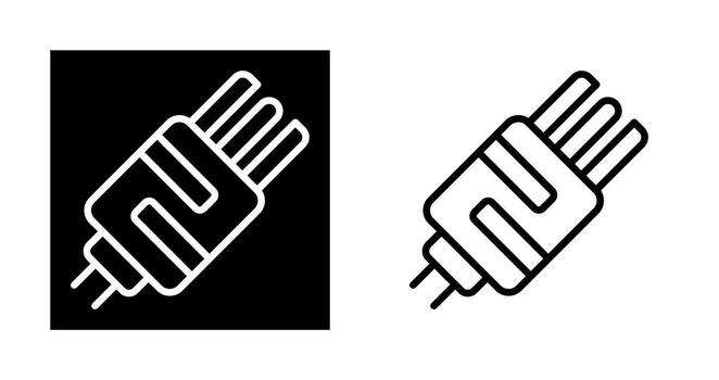 icono de vector de enchufe