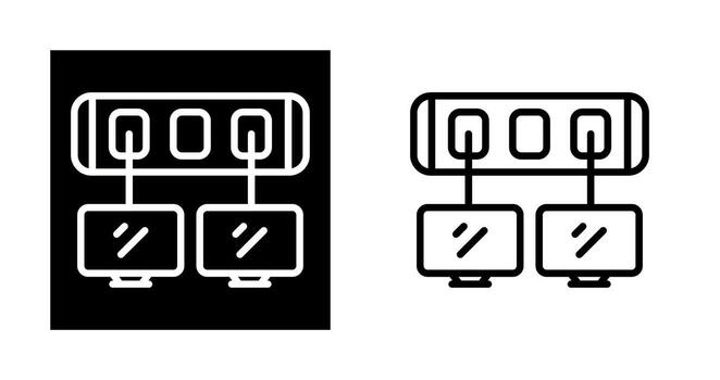 icono de vector de interruptor de red
