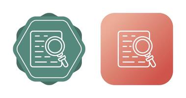 Document with magnifying glass Vector Icon