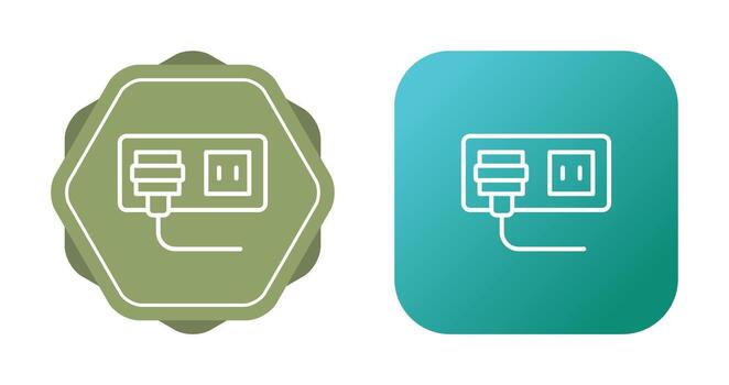 icono de vector de enchufe