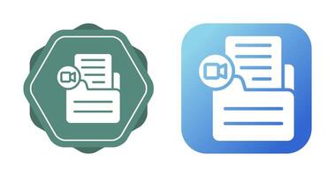 Document Insert Video Vector Icon