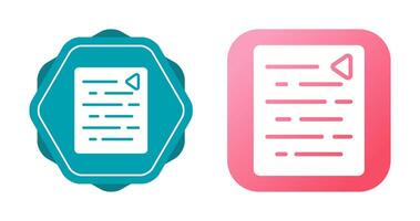 Document Outdent Vector Icon