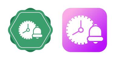 Clock with reminder bell Vector Icon