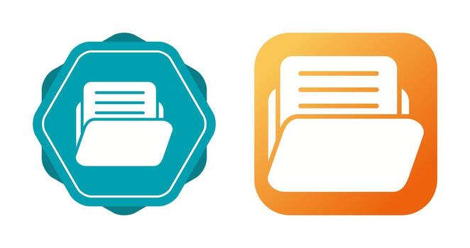 Document with folder Vector Icon