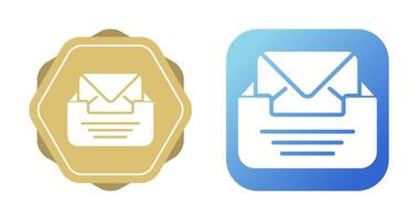 Inbox with envelope Vector Icon