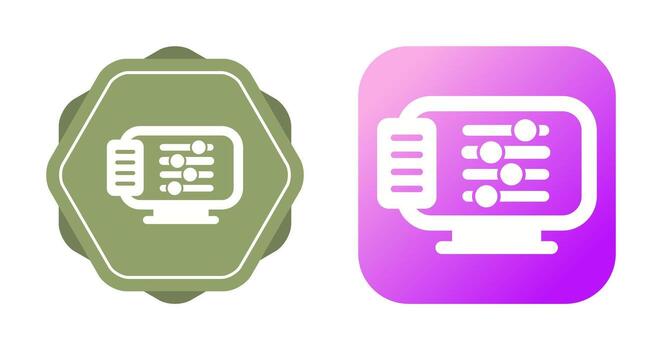 icono de vector de computadora de escritorio