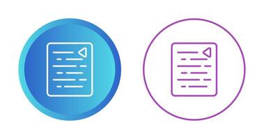 Document Outdent Vector Icon