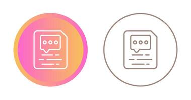Document Insert Comment Vector Icon