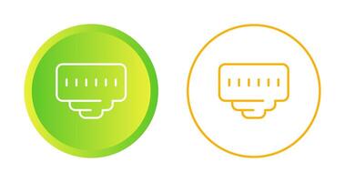 icono de vector de puerto ethernet