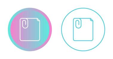 Paperclip with paper Vector Icon