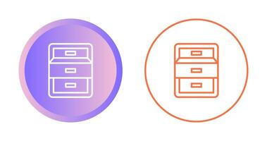 Filing cabinet with open door Vector Icon