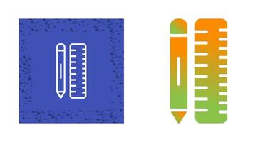 Pencil with Ruler Vector Icon