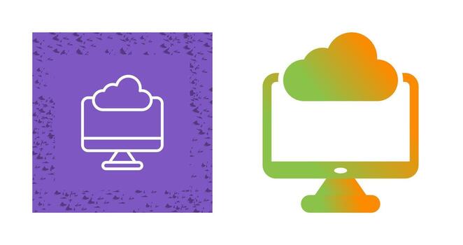 icono de vector de computación de borde