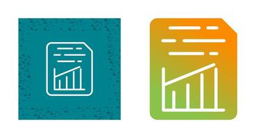 Document Insert Graph Vector Icon