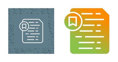 Document Insert Bookmark Vector Icon