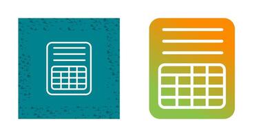 Spreadsheet Vector Icon