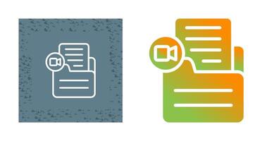 Document Insert Video Vector Icon