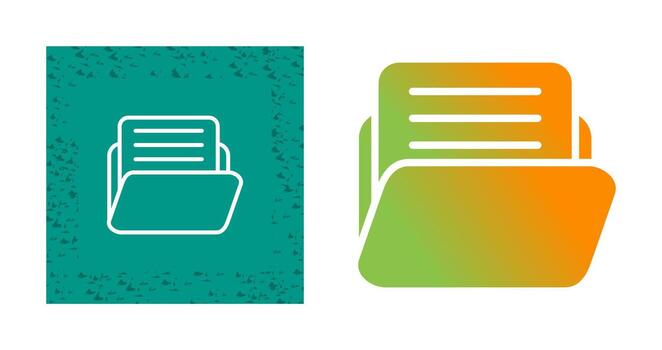 Document with folder Vector Icon