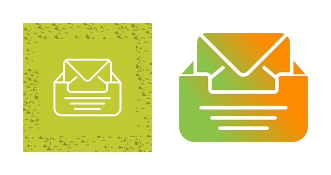Inbox with envelope Vector Icon