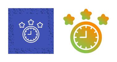 Clock With Stars Vector Icon