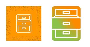 Filing cabinet with open door Vector Icon