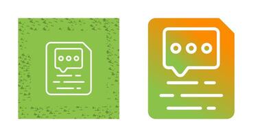 Document Insert Comment Vector Icon