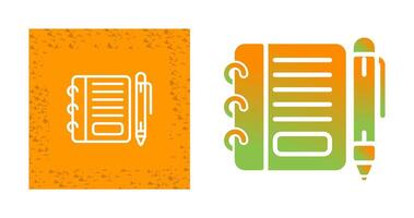 Notepad with pen Vector Icon